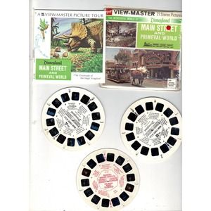 Lot of 3 Vintage Viewmaster Reels - Disneyland - Main Street and Primeval World